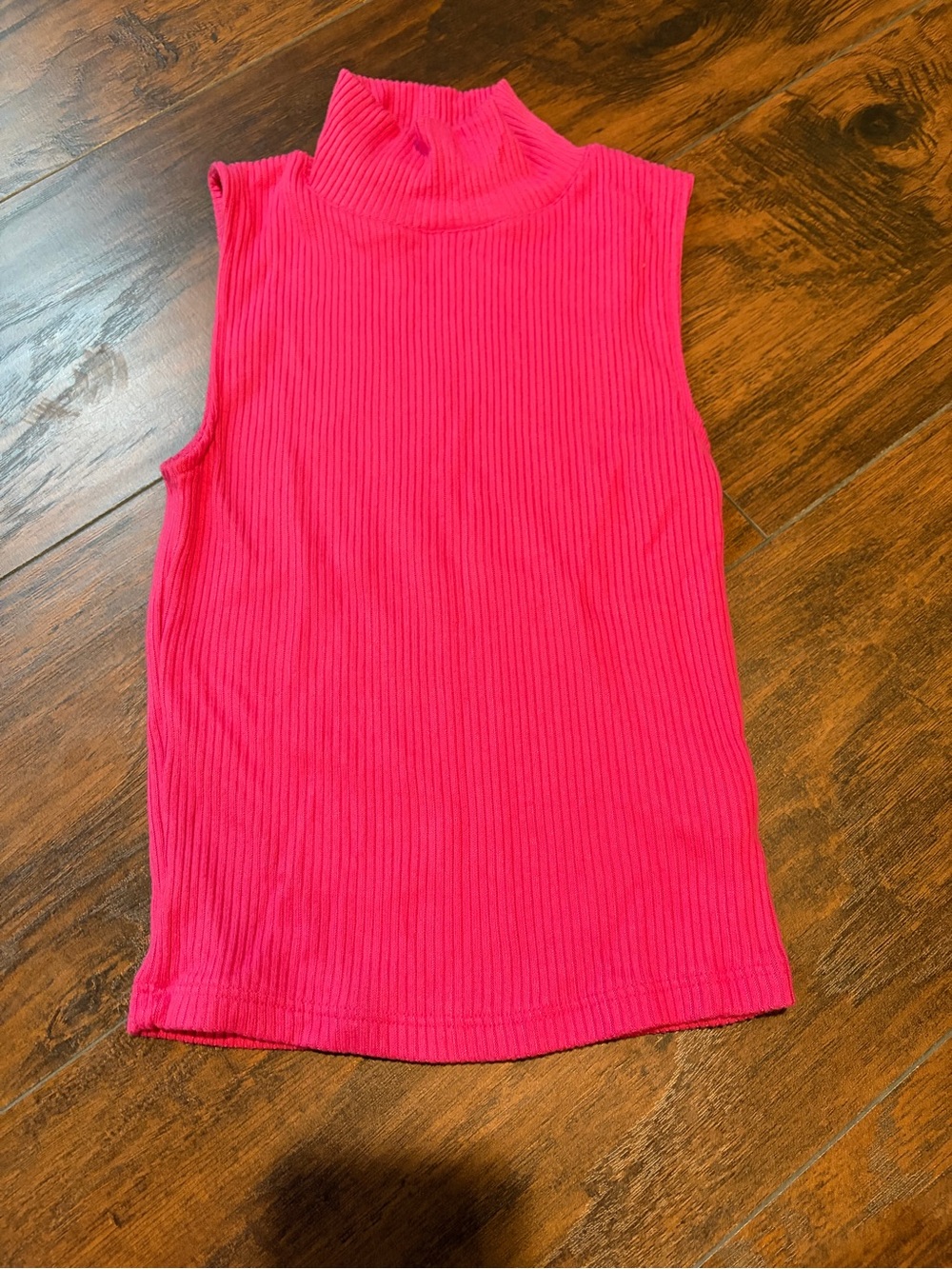 Old Navy Ribbed Mock Neck Tank - Bright Pink